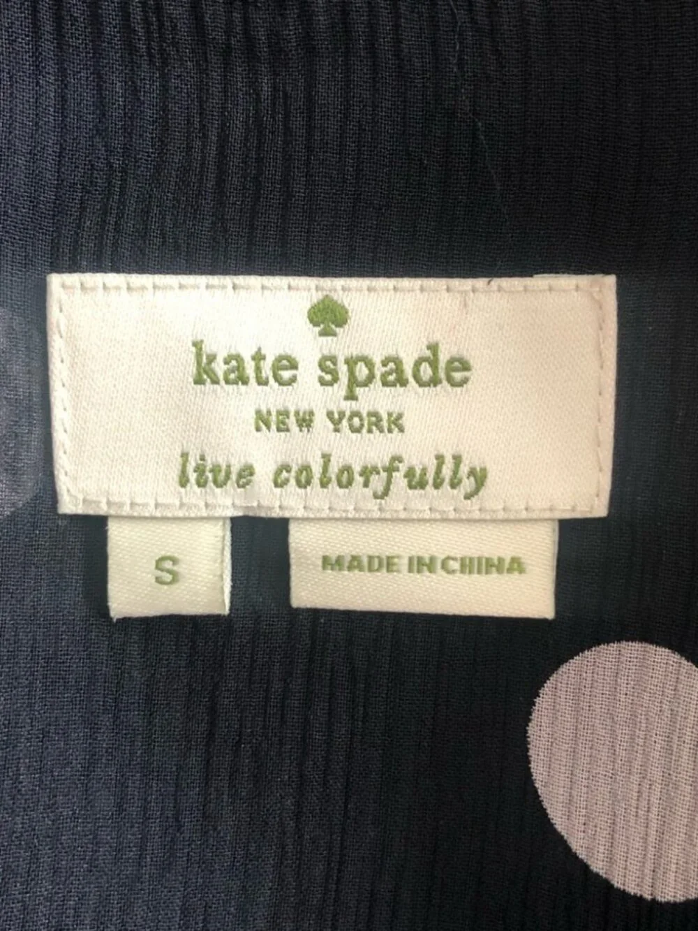 Kate Spade Black and White Polka Dot Blouse